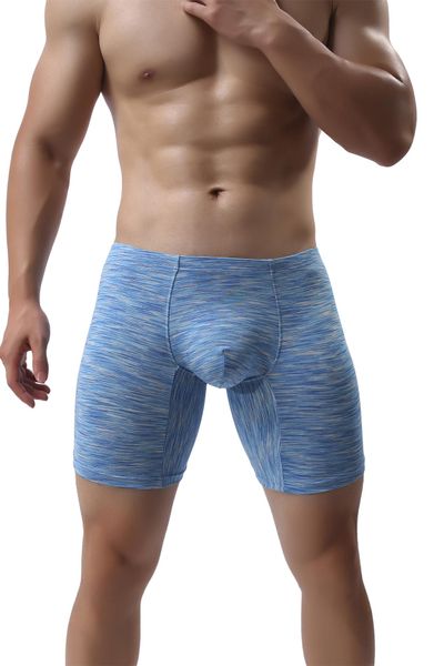 

мода лето mens полиэстер нет задирается boxer трусы длинные ноги мужчины белье с низкой посадкой, стволы с мешком быстрой сушки underpants, Black;white