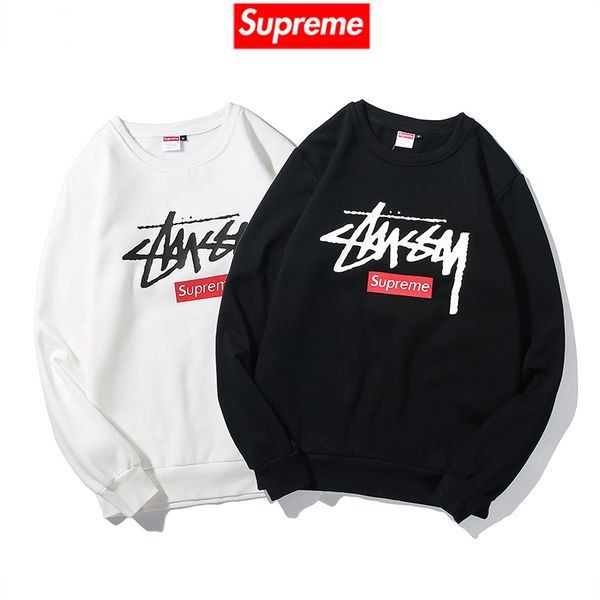 

italian designer men air pullover luxury fashion brand cotton sweatshirt outdoor sport embroidery sweatshirts leisure wild xxx-l/supreme, White;black