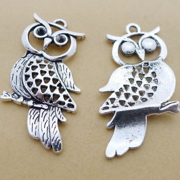 

a2259 ancient silver 50/ package alloy owl ornaments parts diy ornaments parts 7.5 g, Bronze;silver