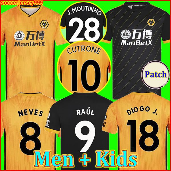 

19 20 Wolves soccer jersey Wolverhampt CUTRONE RAUL NEVES 2019 2020 Wolverhampton Wanderers football shirt DIOGO J. uniforms men + kids