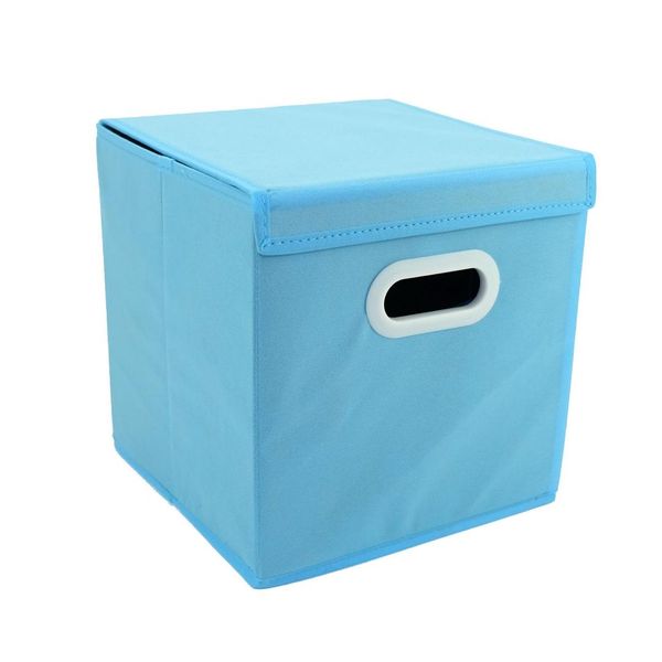 

large capacity storage cubes linen fabric foldable storage home red/green/blue/orange/rose red box