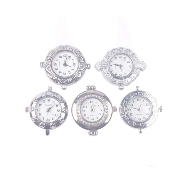

10pcs mixed lots of silver tone quartz watch face charm links for jewelry making #11607