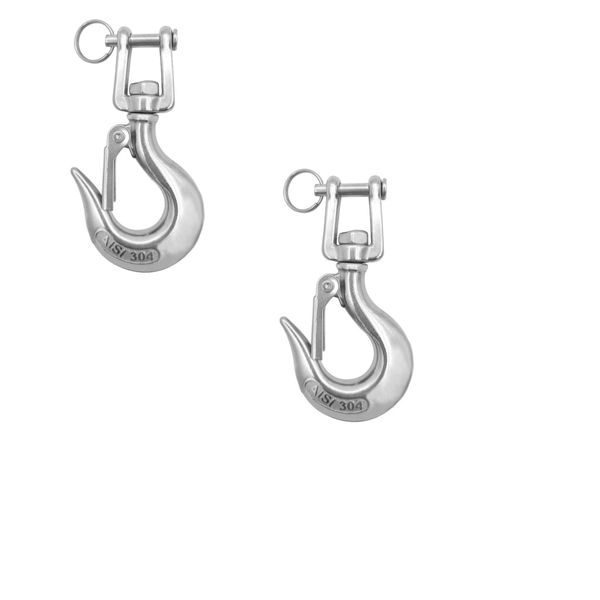 

2 pieces 304 marine stainless steel spring clip snap hook / lobster claw 112mm