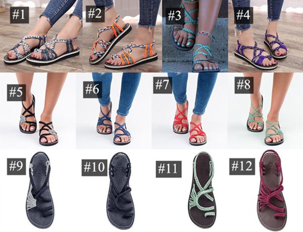 

women summer sandals slippers outdoors plus size rhineston bohemian style open toes & club diamonds slip-on female flat sandals 0057, Black