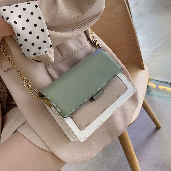 

мини кожа crossbody сумки для женщин 2020 зеленый цепи плеча сумку lady travel кошельки и сумки cross body bag