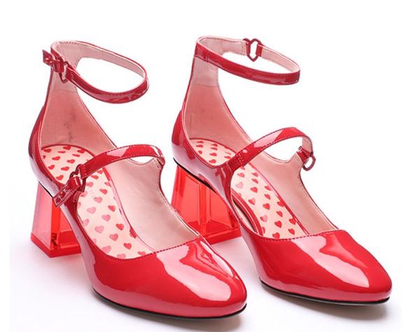 

2019 women's shoes in spring and autumn with new style high heel coarse heel round head @32, Black