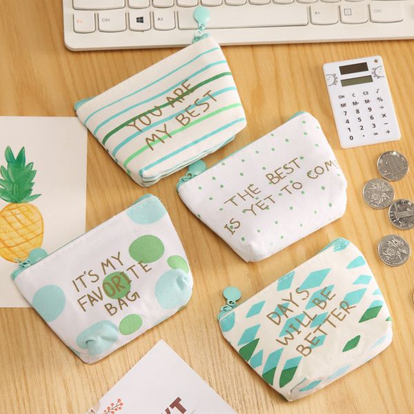 

cute zipper green simple wallet purse cartoon key customizable, Black