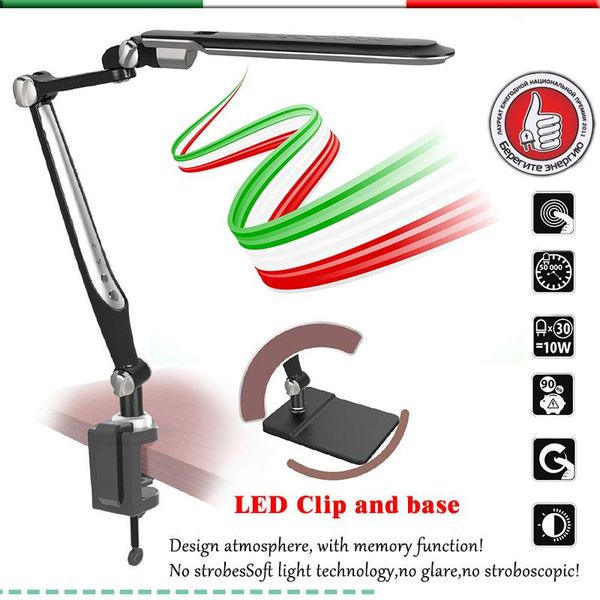

office table lamp student reading lamps fashion lights rotation different color temperature sry long arm led desk lamp stepless dimming