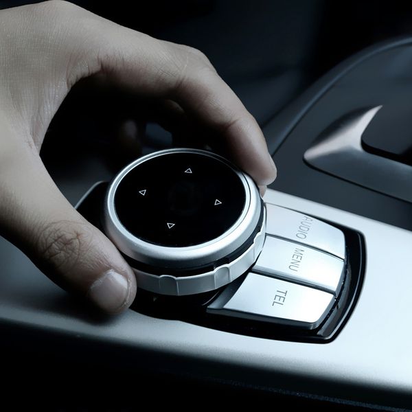 

original idrive car multimedia buttons cover m emblem stickers for x1 x3 x5 x6 f30 e90 e92 f10 f18 f11 f07 gt f15 f16 f25