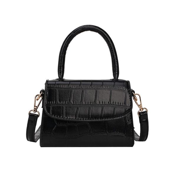 

women retro pure color vintage leather handbag messenger simple crossbody bag simple wild personality casual fashion h1