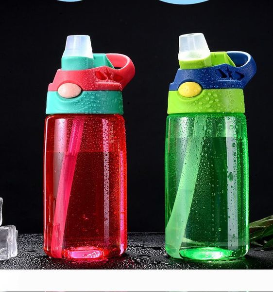 

16oz пластиковые бутылки воды дети sippy чашки bpa free герметичным широкогорлая бутылки с флип-крышкой leak и spill proof бутылки
