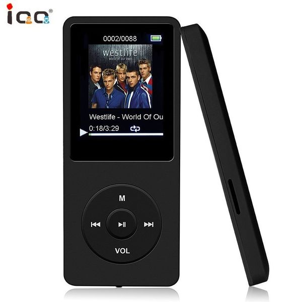 

mini mp3 player iqq x02 8gb with built-in speaker voice recorder e-book reading fm radio p viewer, 30 hours music player
