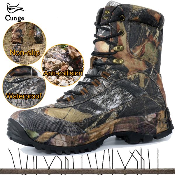 

cunge outdoor tactical sport men's shoes waterproof hiking shoes male outdoor winter hunting boots mountain men army boot