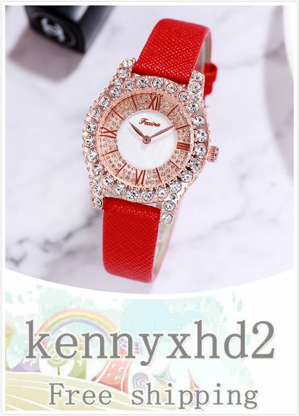 

fashion diamond roman women's watch set personality wild leather strap high quality, Slivery;brown