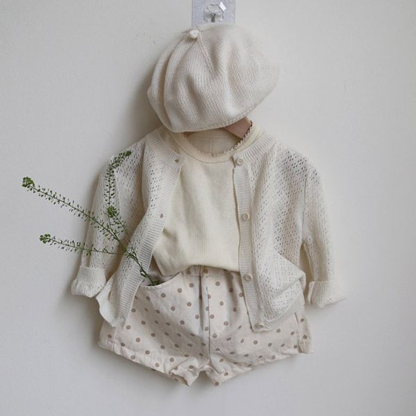

korean infant summer short-sleeved long-sleeved thin jacket men and women baby mesh knitted air-conditioning cardigan, Blue;gray