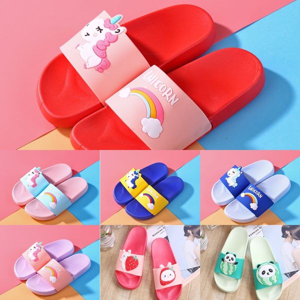 

hgcfl 2020 children children children' children' slippers summer cute cartoon animal home wear non-slip slippers for boys and gi, Black;grey