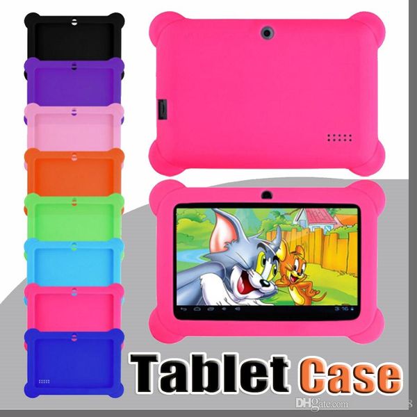 

Анти-пыль дети ребенок мягкая силиконовая резина гель чехол для 7" 7 дюймов Q88 Q8 A33 A23 Android Tablet pc MID Бесплатная доставка