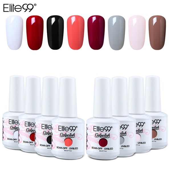 

elite99 gel polish uv vernis semi permanent primer coat 8ml poly gel varnish nail art manicure lak polishes nails, Red;pink