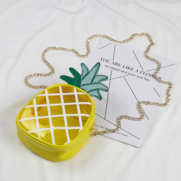 

summer women's bag transparent pineapple jelly bag messenger children's