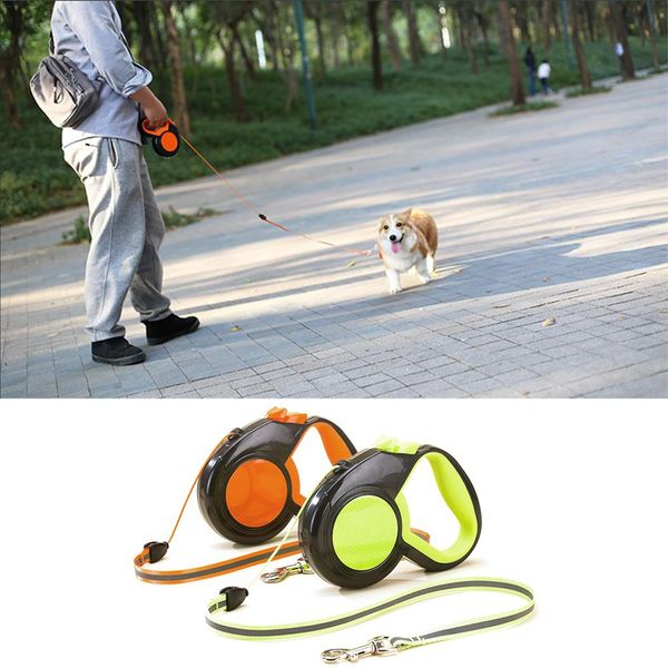 

pet lead leash automatic retractable nylon dog lead extending puppy walking running leads small medium large dogs pet supplies