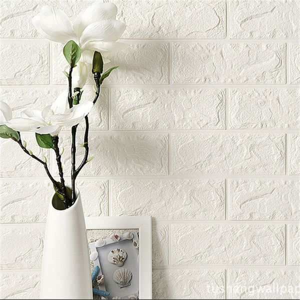 

self-adhesive waterproof collision 3d stone brick wallpaper home decorition