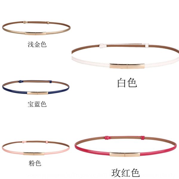 

black dress clothing belt thin leather women's simple all-match dress decorative thin belt women's style, Black;brown