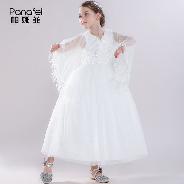 

childrens clothing summer princess style childrens skirt gauze shawl girls dress flower girl wedding dress tutu skirt, Blue