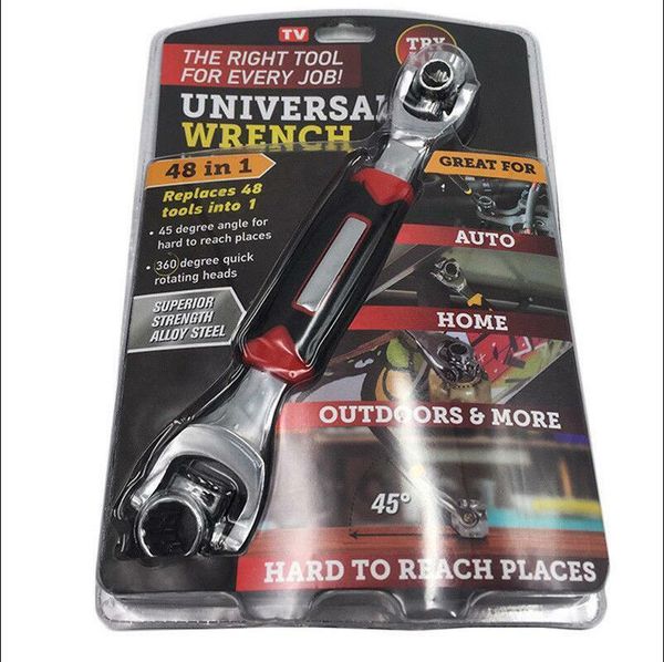 

48-in-1 360 degree universal wrench multi-function socket wrench adjustable tool hand tools spanners wrenches adjustable industrial supplies