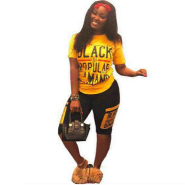 

womens designer outfit street fashion women two-piece letter short-sleeved t-shirt + sports pants suit 2020 new style outdoor sportswear hot, White