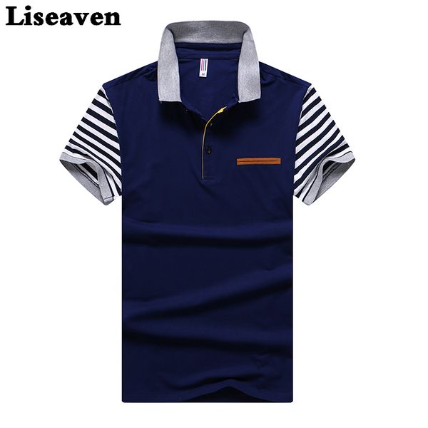 

Liseaven Men Cotton Polo Shirt Short Sleeve Polos Male Casual Tee Turndown Collar Camisa for Men Tops &Tees Luxury Polo