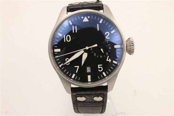

popular men luxury watches quartz men watches deep black dial sapphire glass nylon strap leisure business mens chronometer watches sports, Slivery;brown