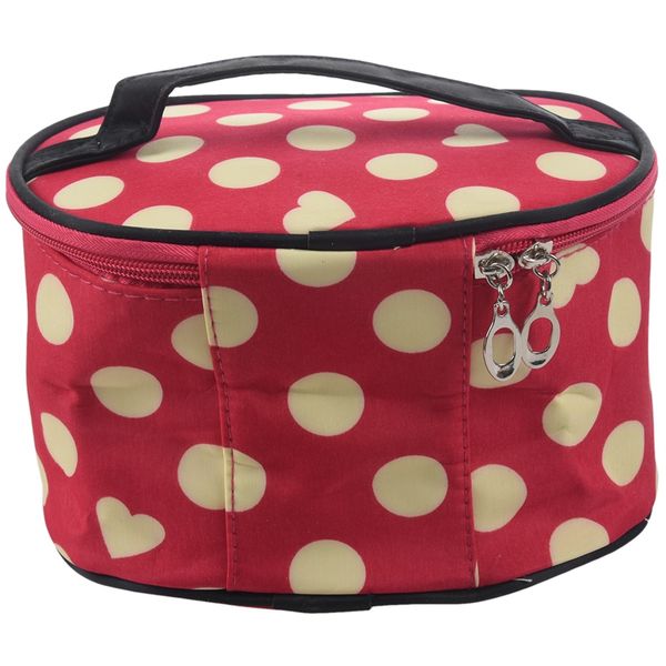 

портативный водонепроницаемый многофункциональный белый dot rose red bottom love heart cosmetic bag путешествия пакет макияж сумка