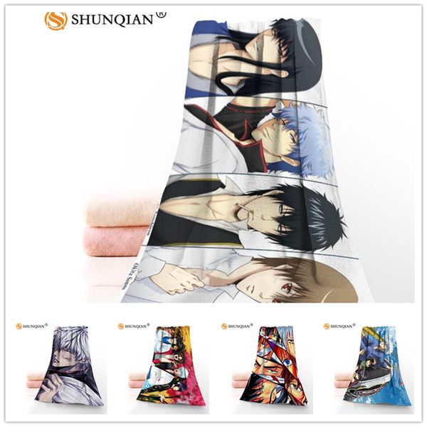 

custom gintama 35x75cm face towels facecloth bamboo fiber washcloth quick drying sports towel