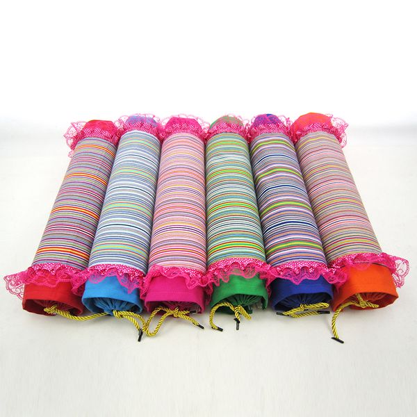 

6 kinds color long coarse cloth cervical pillow health care repair neck candypillow round pillowcase buckwheat shell pillow