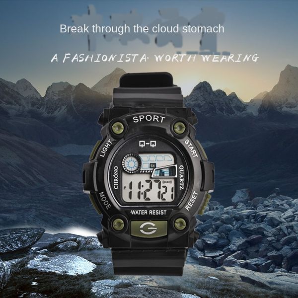 

multifunctional sports outdoor sports luminous electronic outdoor mountaineering watch luminous intelligent electronic watch, Blue