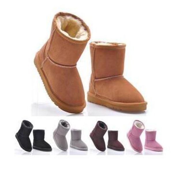 

dorp shipping australian wgg5821 kids boy girl children baby warm snow boots juvenile student snow winter boot, Black