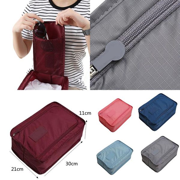 

portable waterproof shoes bag pouch travel bag portable shoes organizer sorting pouch zip lock home storage bag new