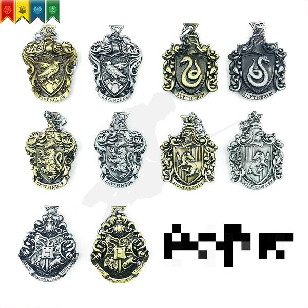 

2019 new magic school advanced double-sided three-dimensional pattern metal keychain boyfriend girlfriend gift, Silver