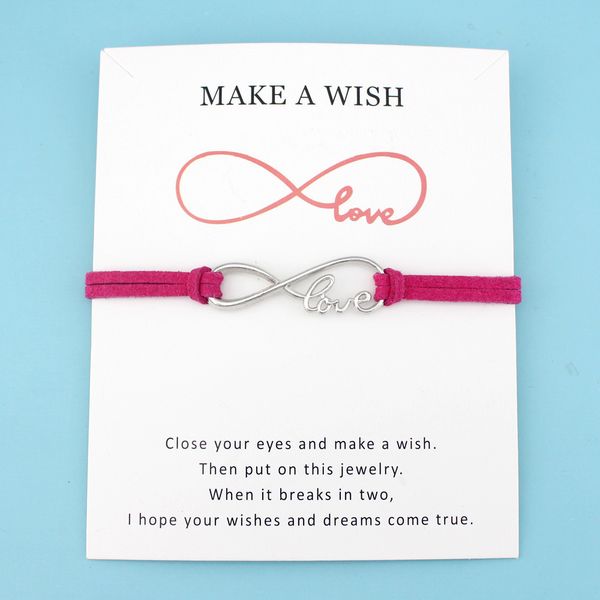 

girls adjustable friendship engagement wedding bridesmaid jewelry with card infinity love make a charm bracelets for women, Golden;silver