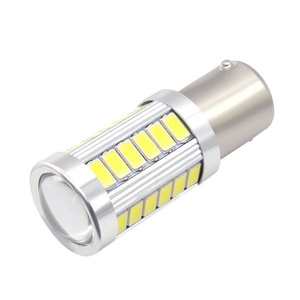 

2pcs led ba15s p21w 1156 drl daytime light blanco white bulb 33-smd 5630 5730 12v