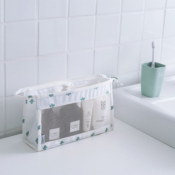 

korean version of the hand-made mesh cosmetic bag travel storage toilet cosmetics storage bag hanging toilet