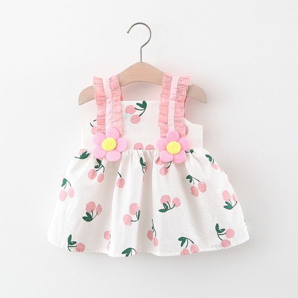 

girls' dress princess baby wear 2020 summer, Red;yellow