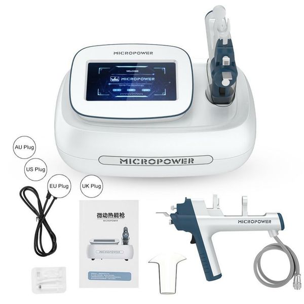 Microneedles Fractional RF Machine Lifting della pelle del viso Serraggio Sbiancamento Rimozione delle rughe del corpo Pistola per mesoterapia Beauty Spa