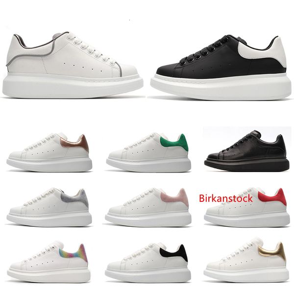 

designer luxury shoes for women men black red white velvet 3m reflective leather casual shoes thick-soled increasing sneakers