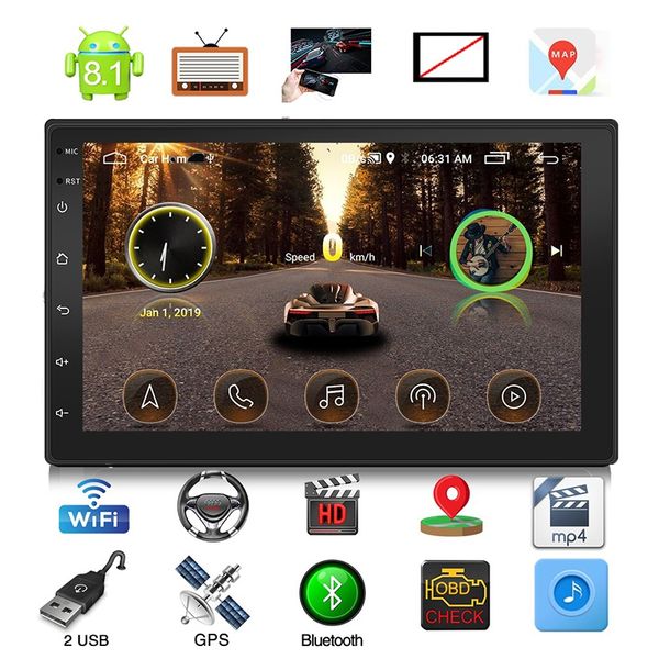 

universal android gps navigation 8.1 system 7-inch car mp5/mp3 card radio player (car mp3 player car audio electronics auto