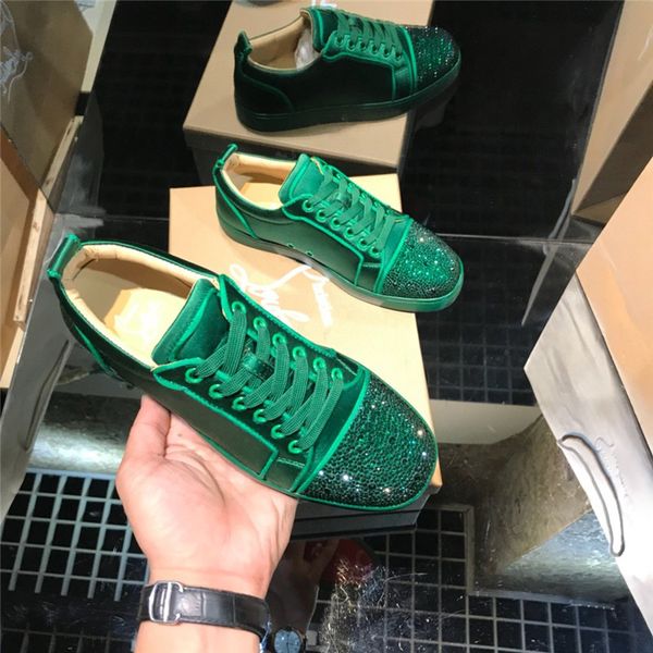 

version luxury fashion rivet men's shoes stitching graffiti high-shoes red bottom couple rhinestone women's shoes size 35-47 07, Black