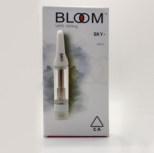 

Bloom Патроны 0,8 мл 1мл пустой Vape ручки 510 темы Керамические тележки с Chirldproof ПВХ труб Vape Картриджи Упаковка 10 цветов