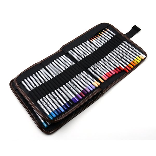 

72 holes cloth pen bag pencil holder case canvas pouch foldable cosmetic makeup brush storage bag box school stationery