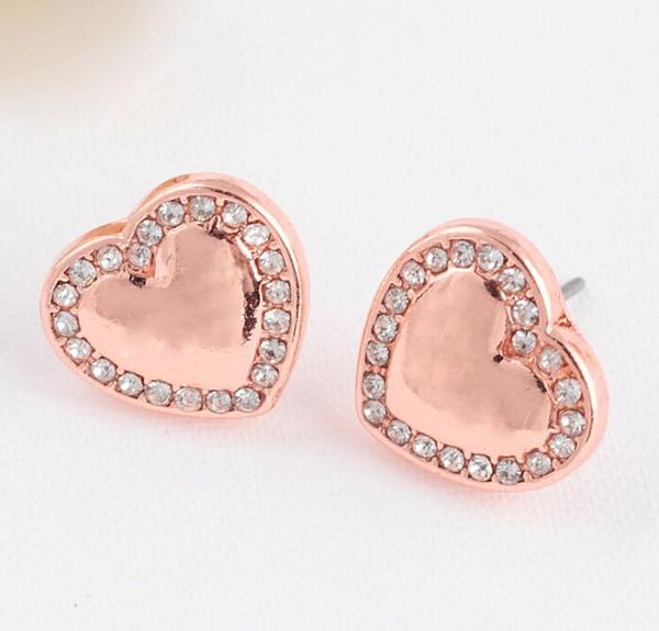 

Studded mk letter tud earring m erie heart haped diamond earring three color election for woman famou luxury brand tud hippin