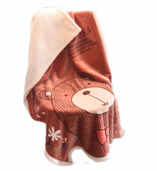 

2019 latest 100*140cm lambskin children young girls cartoon animal fairy tale world blanket double thick flannel blanket gift yoga blanket f
